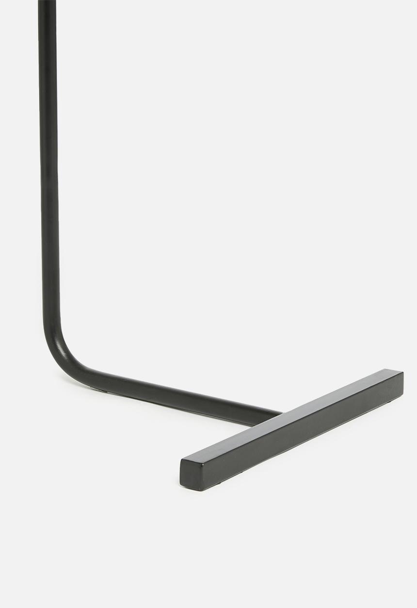 Sixth Floor - Lima metal & wood side table - black
