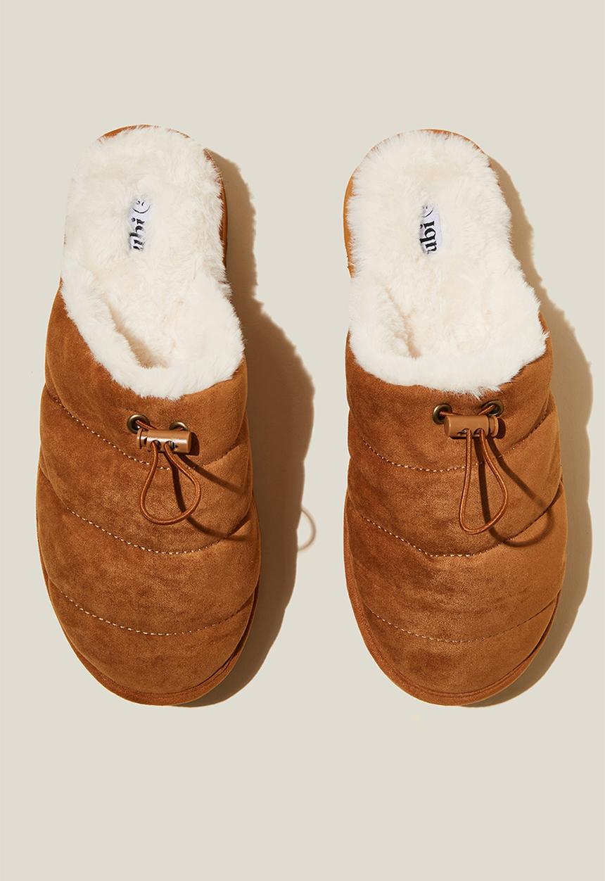 Cotton On - Perri padded mule - camel micro