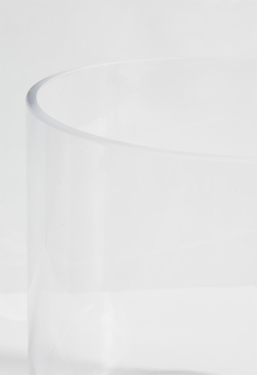 Silk By Design - Cylinder glass vase short - clear