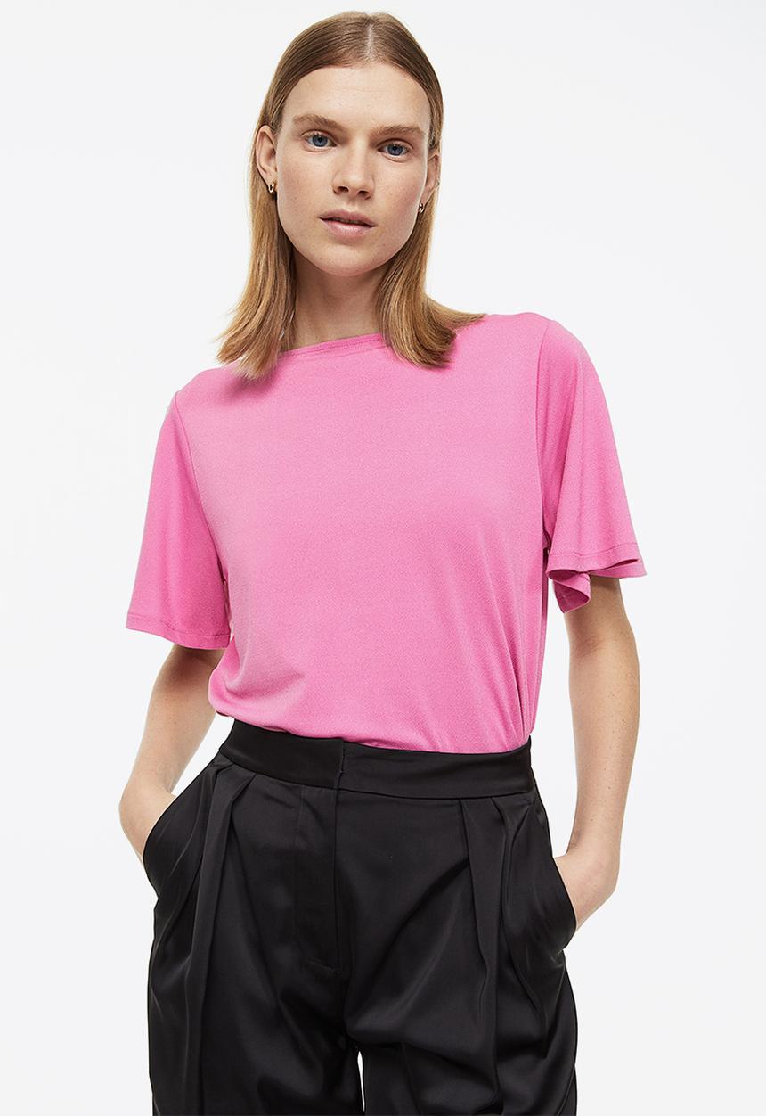 H&M - Boat-neck top - pink