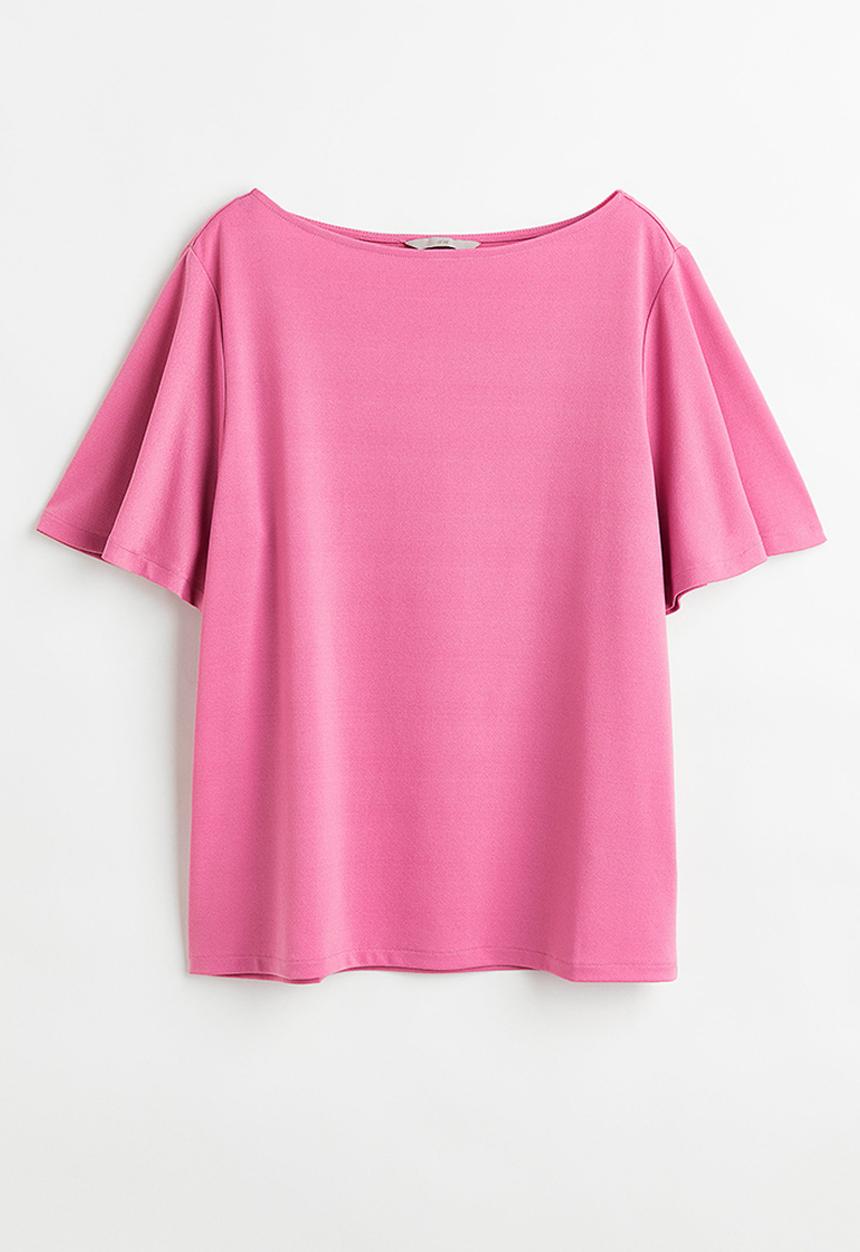 H&M - Boat-neck top - pink