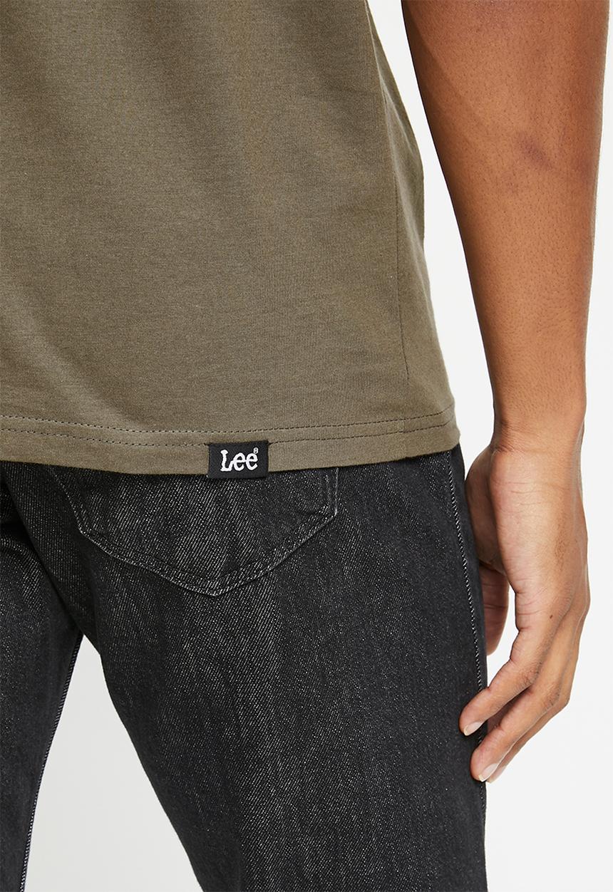 Lee  - Embroidered badge T - deep olive