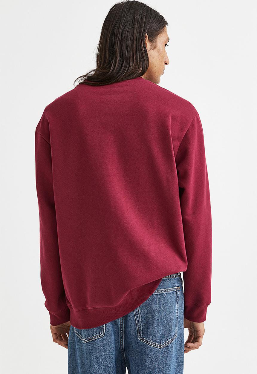 H&M - Relaxed fit sweatshirt - burgundy