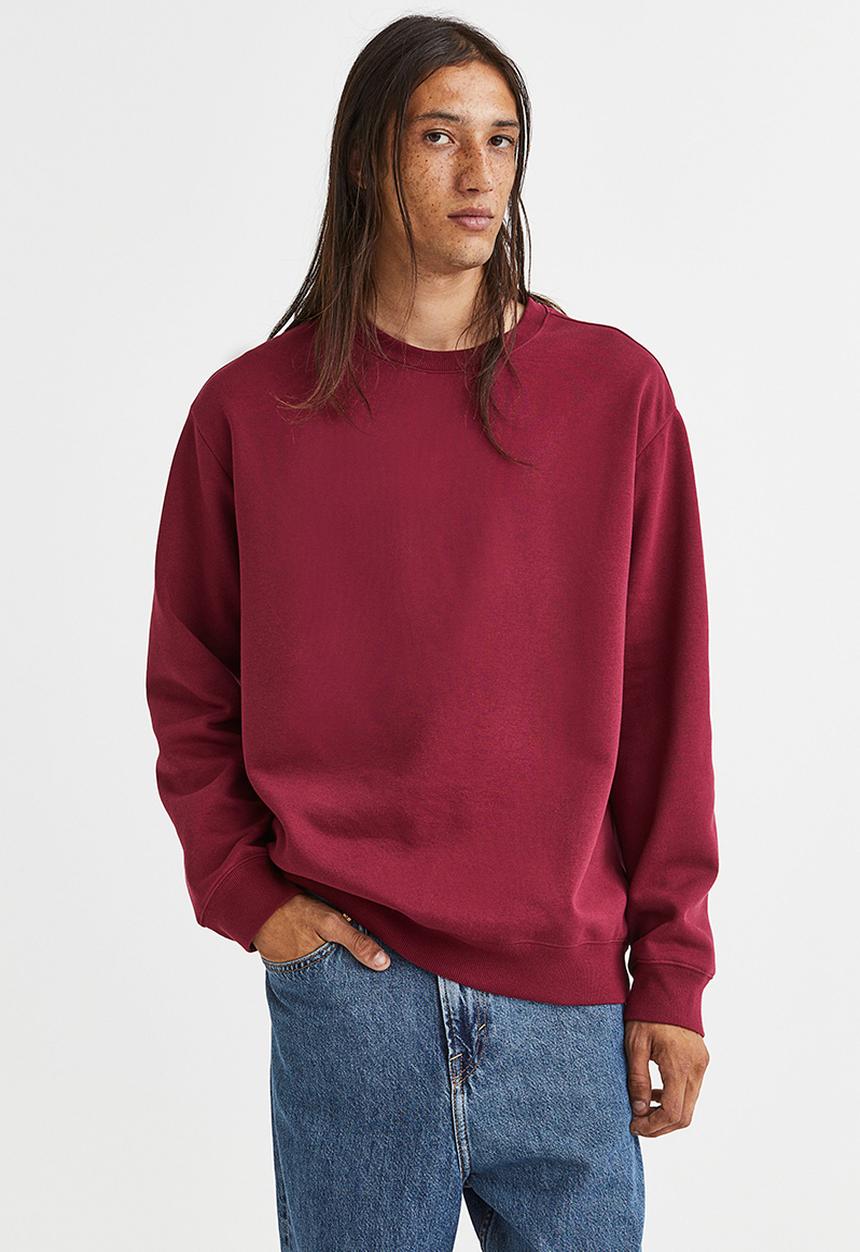 H&M - Relaxed fit sweatshirt - burgundy