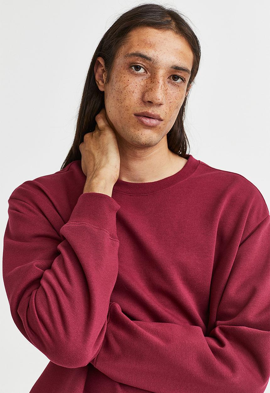 H&M - Relaxed fit sweatshirt - burgundy