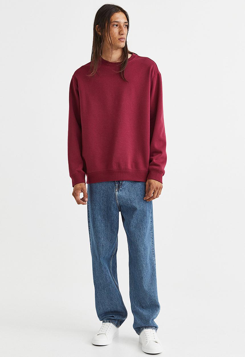 H&M - Relaxed fit sweatshirt - burgundy