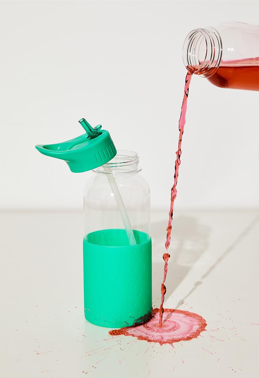 Typo - Premium drink it up bottle - jungle teal polka