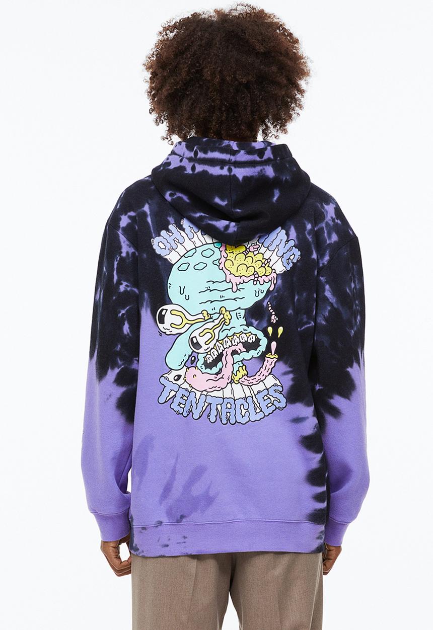 H&M - Relaxed fit hoodie - purple/spongebob