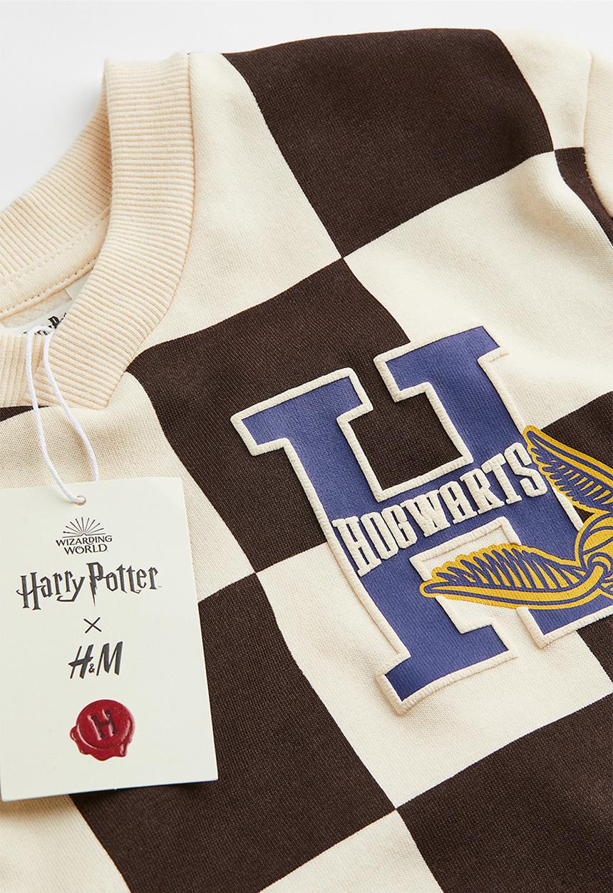 H&M - Print-motif sweatshirt - vanilla/hogwarts