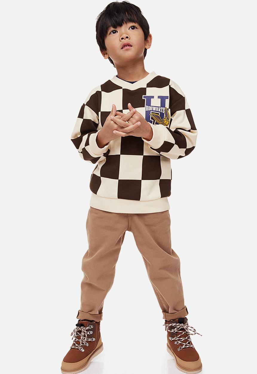 H&M - Print-motif sweatshirt - vanilla/hogwarts