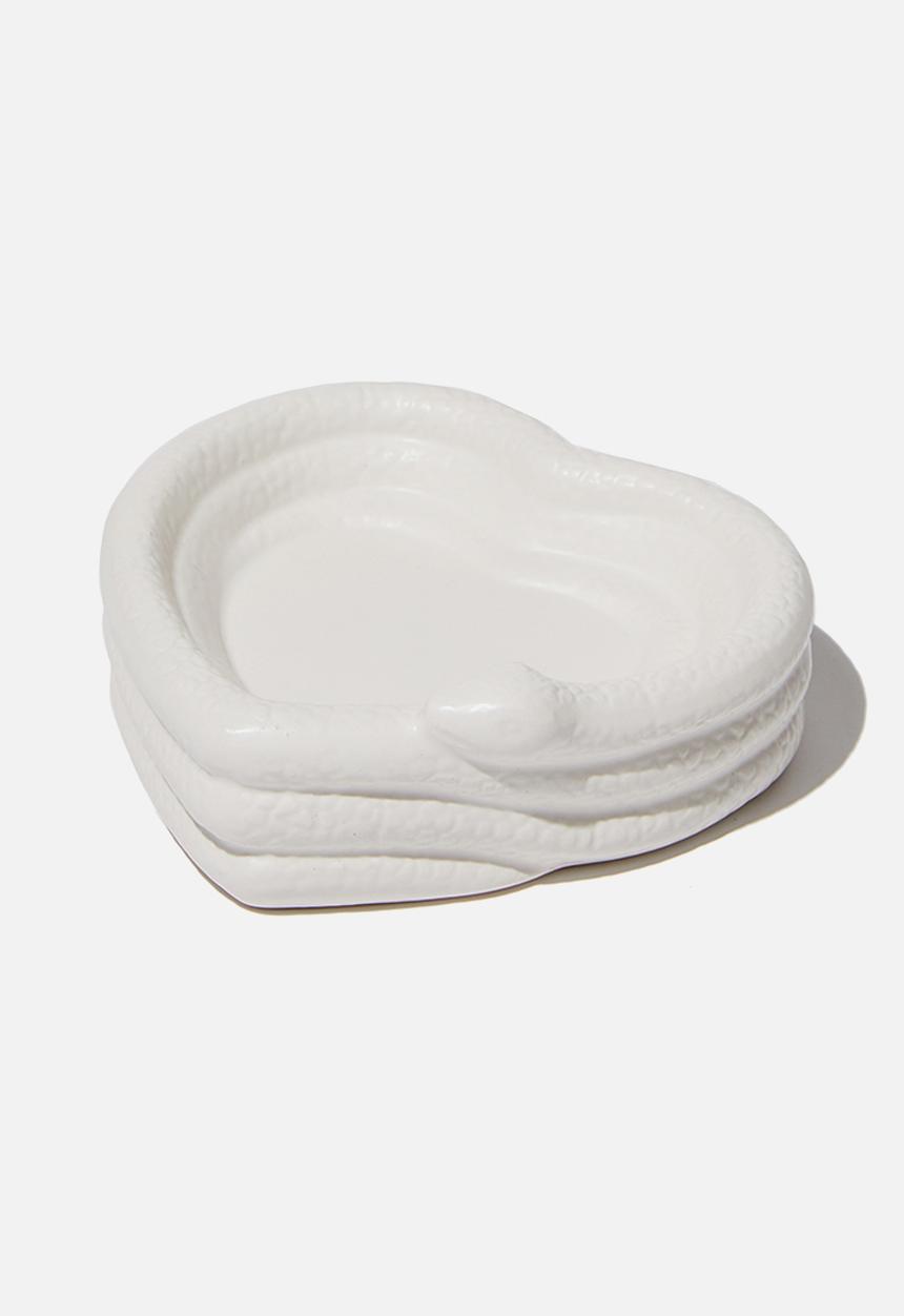 Typo - Trinket tray - ecru snake heart