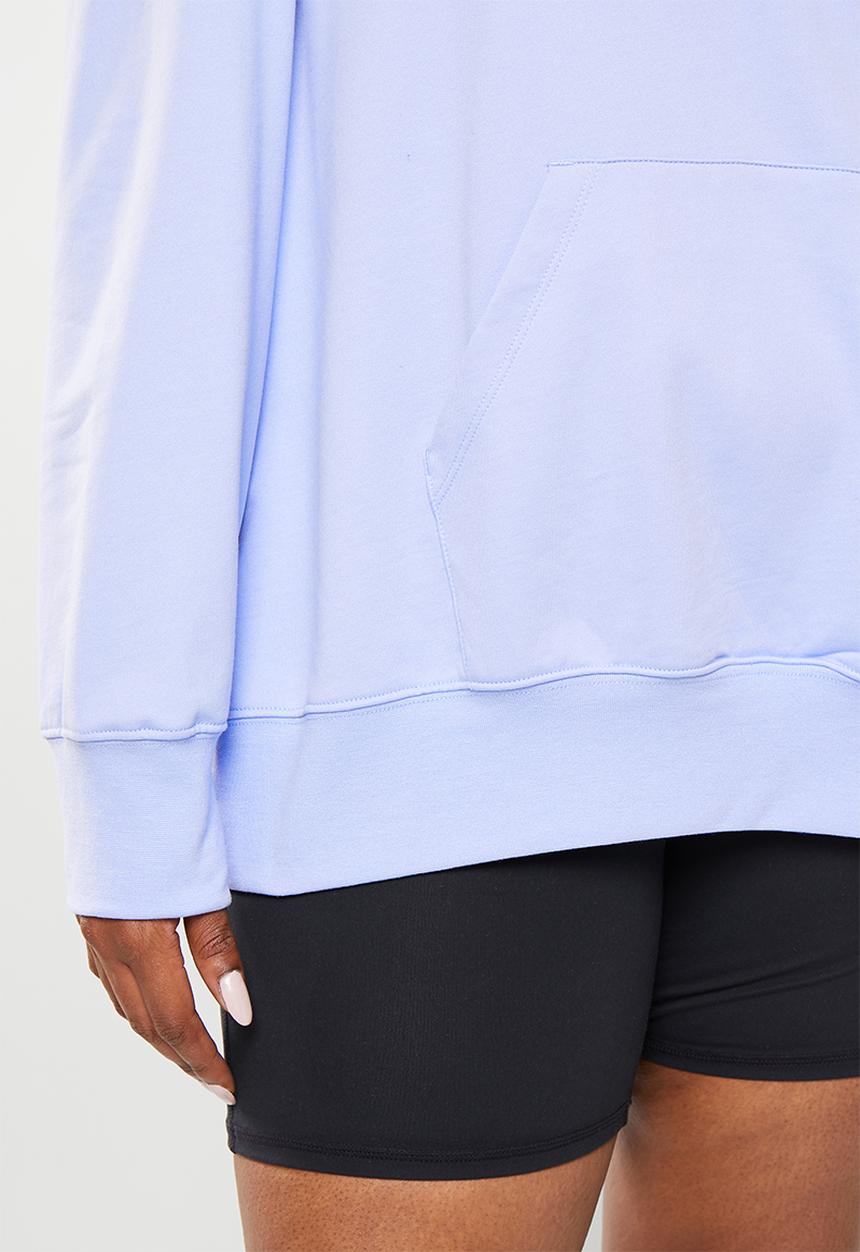 adidas Performance - Plus w bl ov hoodie - blue dawn/white