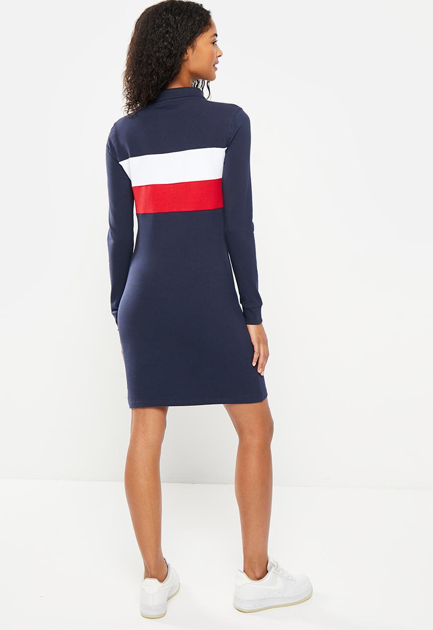 FILA - Catalina long sleeve golfer dress - peacoat