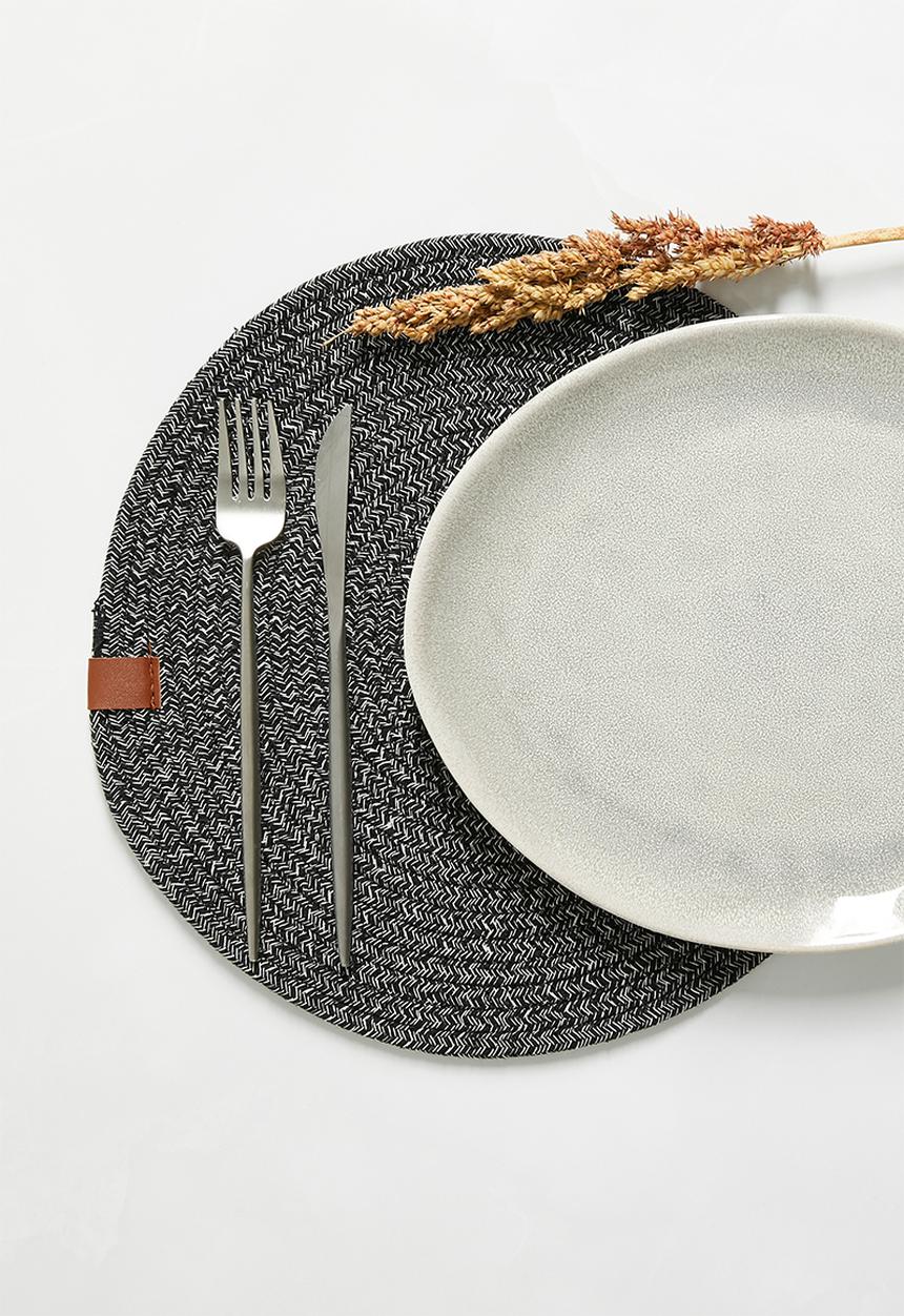 Sixth Floor - Dipuo rope placemat set of 4 - night ash