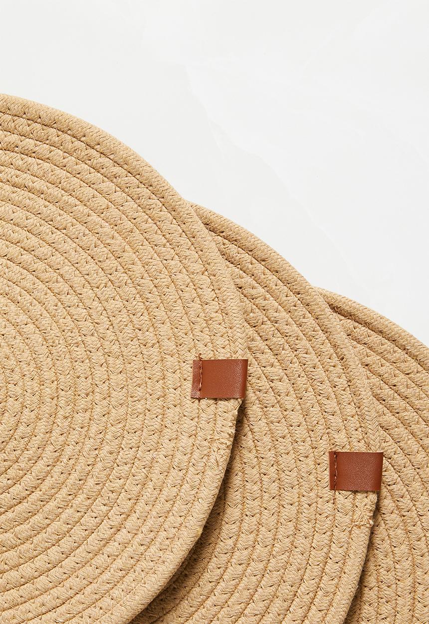 Sixth Floor - Dipuo rope placemat set of 4 - wheat