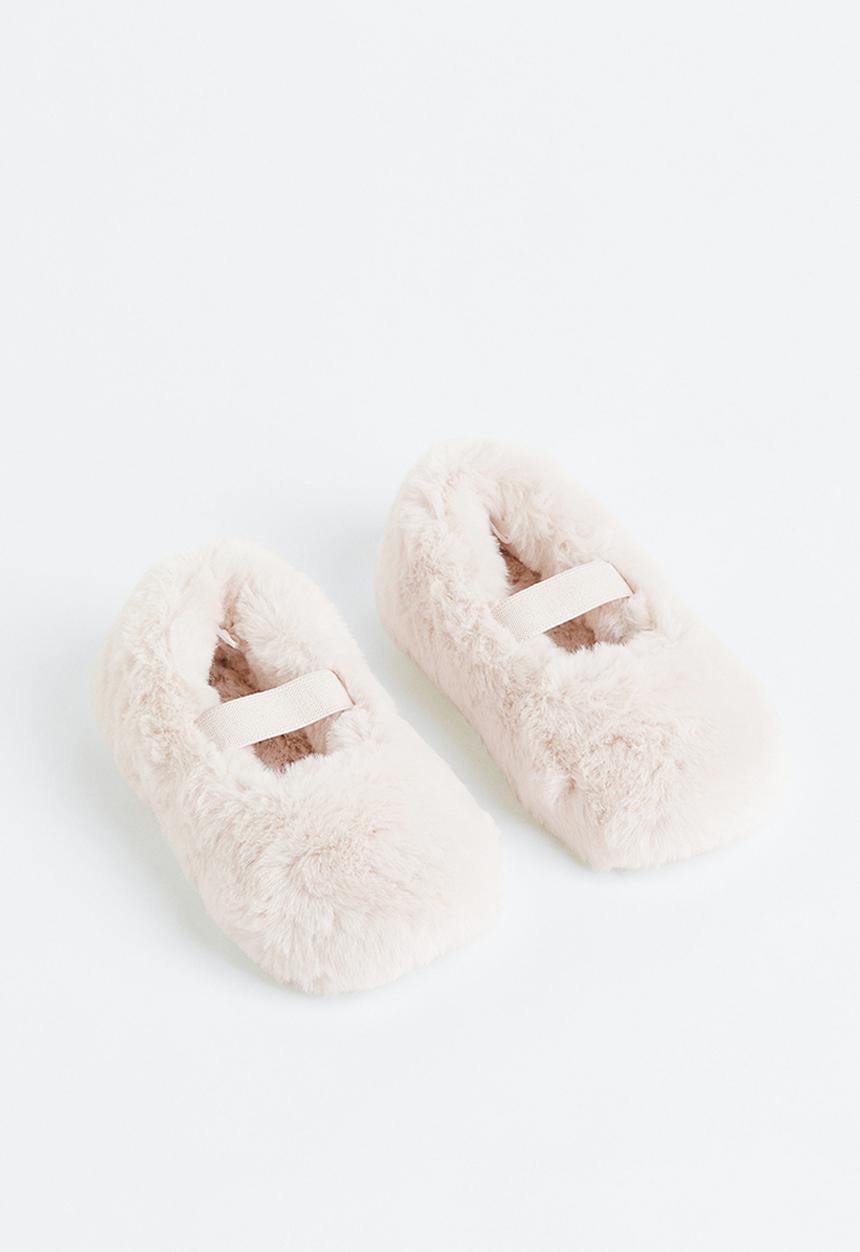 H&M - Fluffy ballet slippers - neutral white