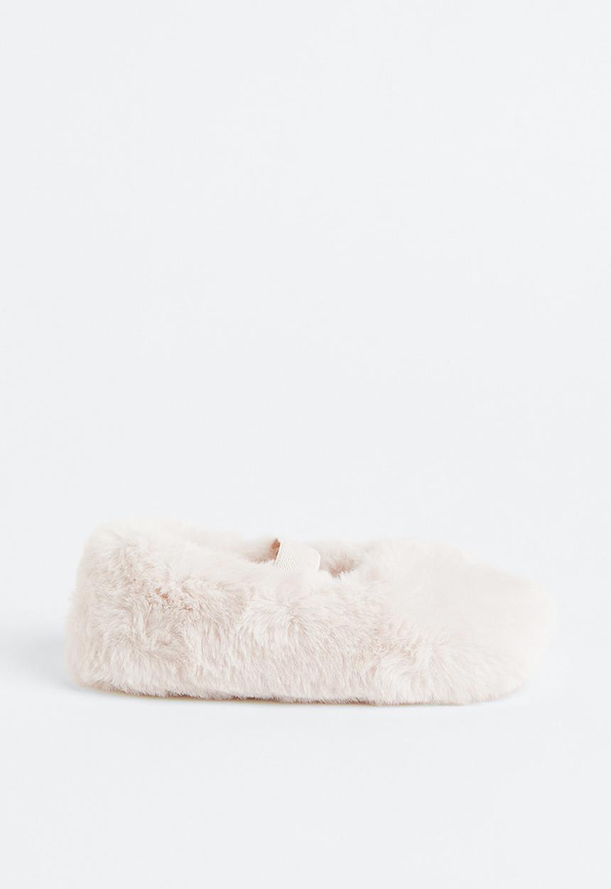H&M - Fluffy ballet slippers - neutral white