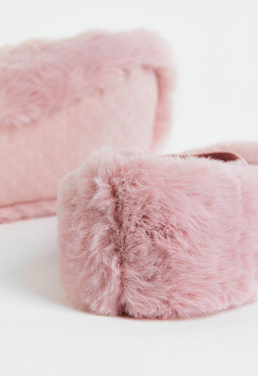H&M - Fluffy ballet slippers - light pink
