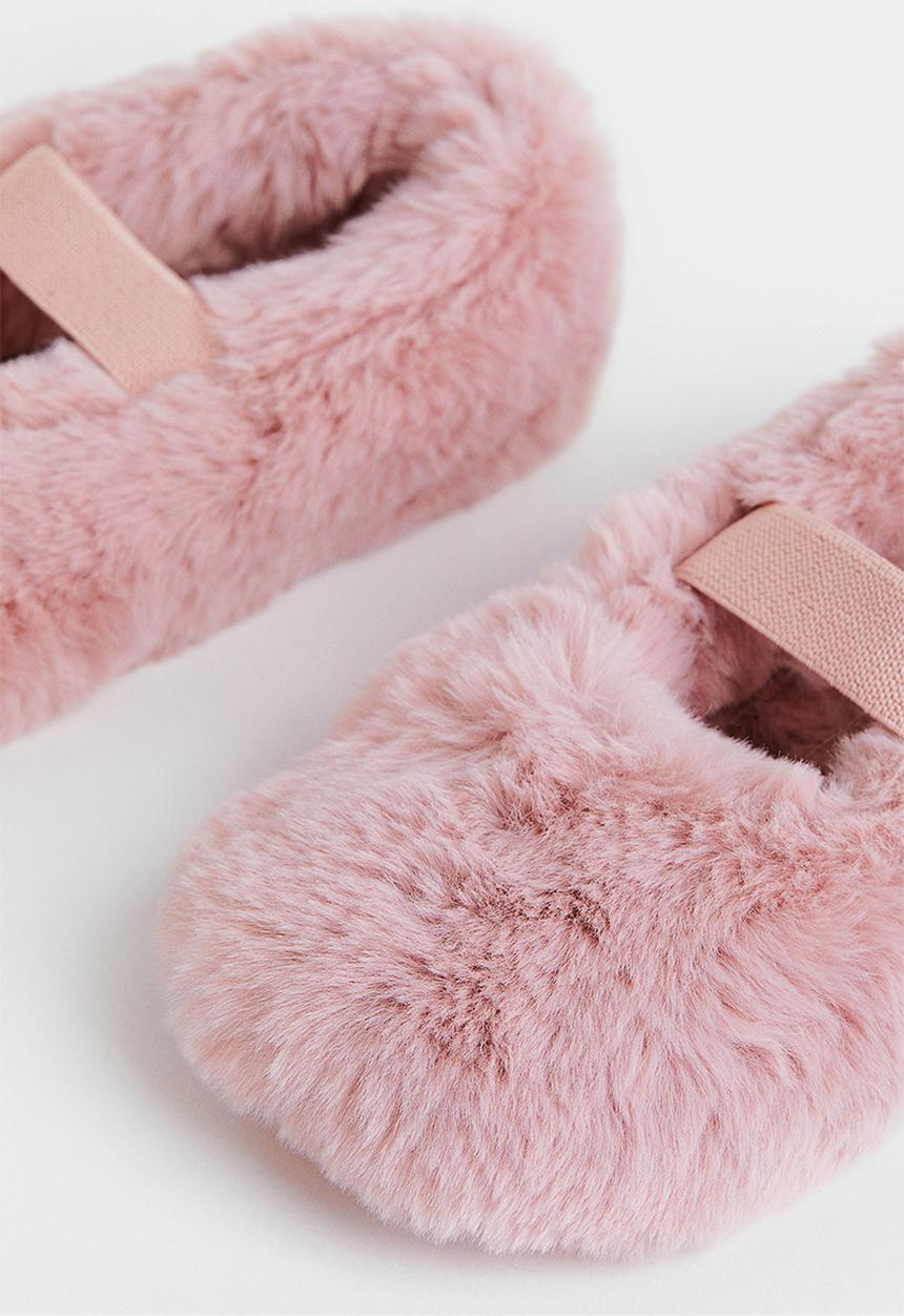 H&M - Fluffy ballet slippers - light pink