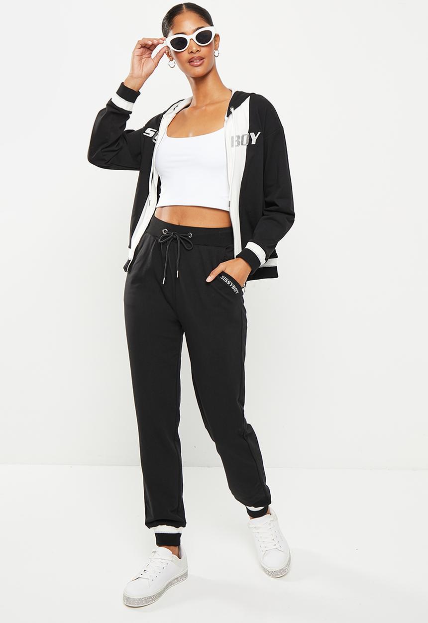 SISSY BOY - Attitude fashion track pants - black