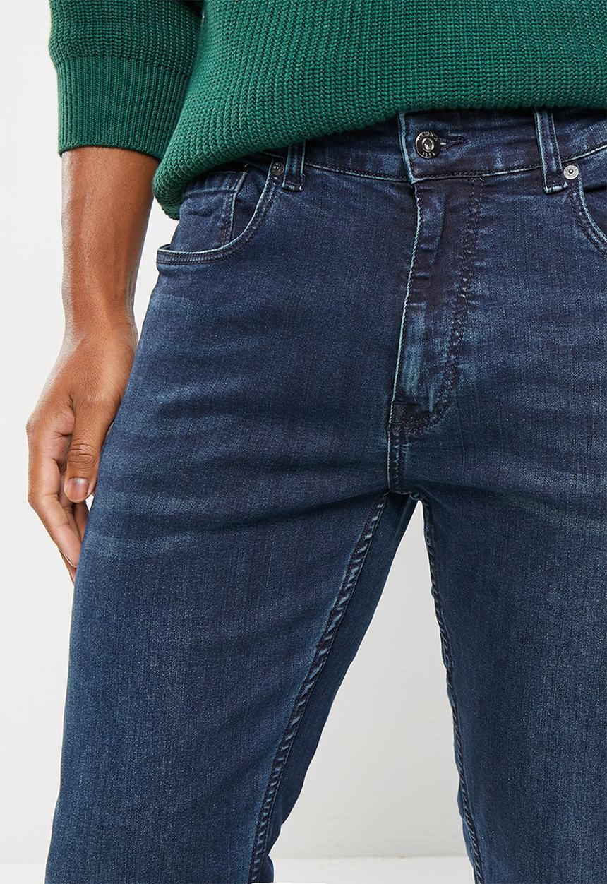 Nautica - Nautica dark wash dobby denim 5 pocket denim  - dobby denim