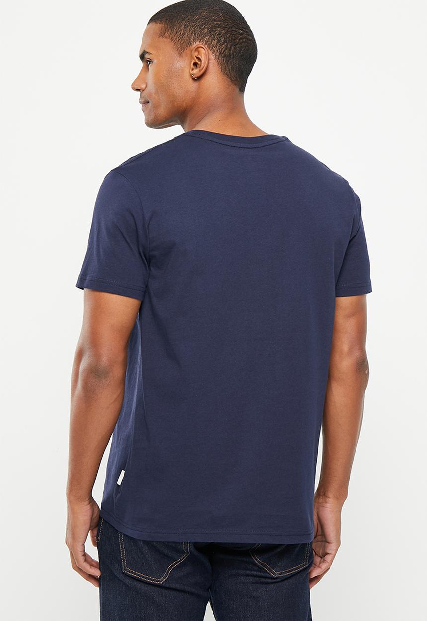 Wrangler - Small kabel emb short sleeve tee - navy