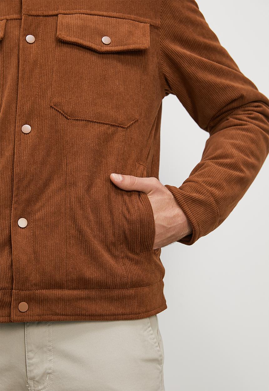 Superbalist - Tibet sherpa lined corduroy trucker jacket - taupe