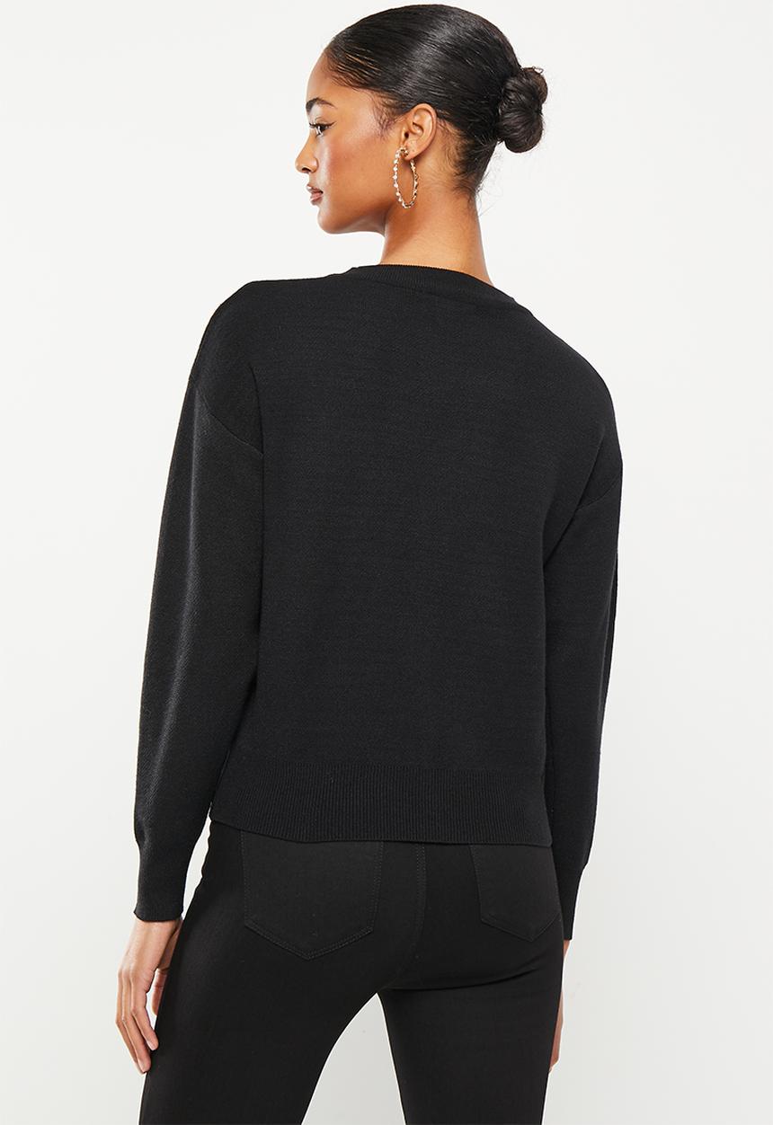 SISSY BOY - Xerxes: fitted knitted sweater - black