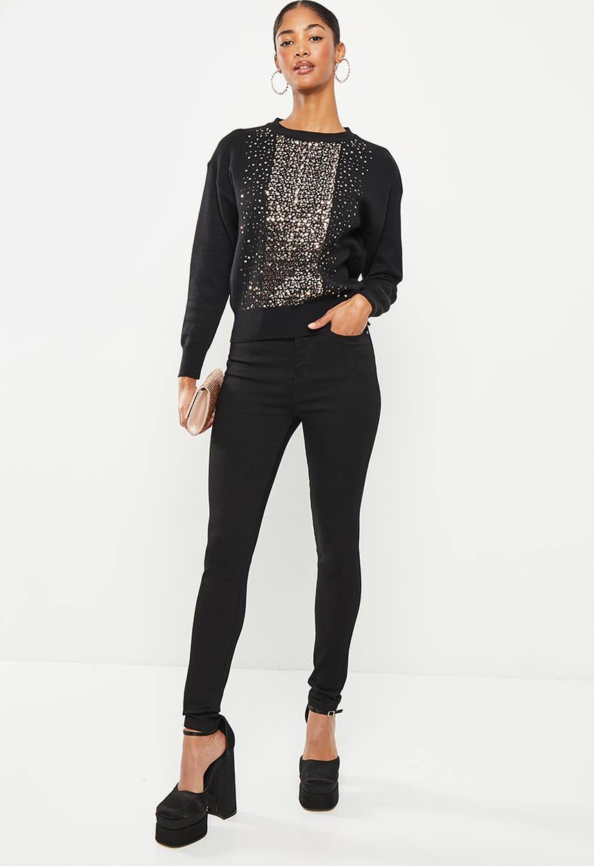 SISSY BOY - Xerxes: fitted knitted sweater - black