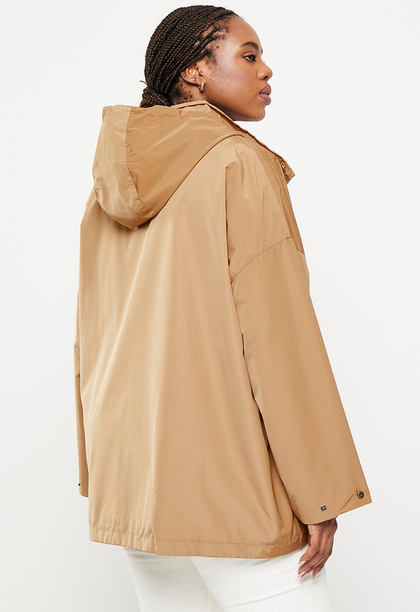 POLO - Plus wmn long sleeve parka jacket - camel