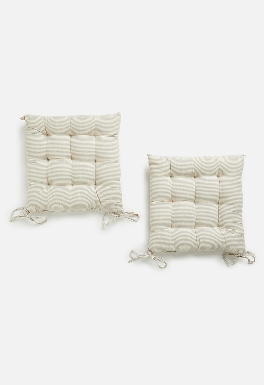 H&S - Matt outdoor seat set of 2 - cream