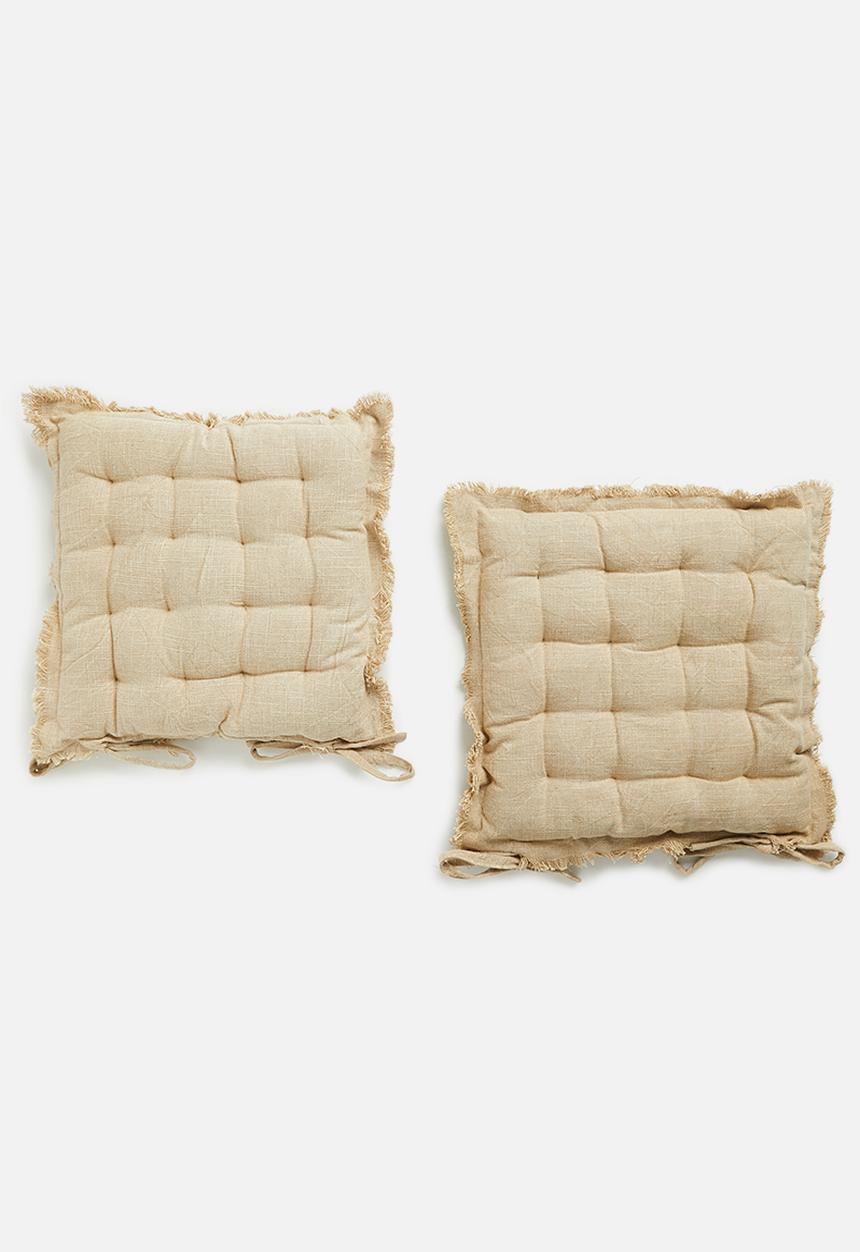 H&S - Outdoor seat pad set of 2 - caramel