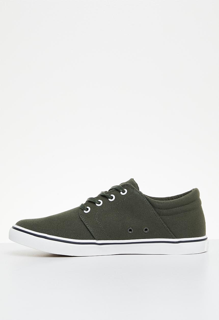 POLO - Classic canvas sneakers - olive