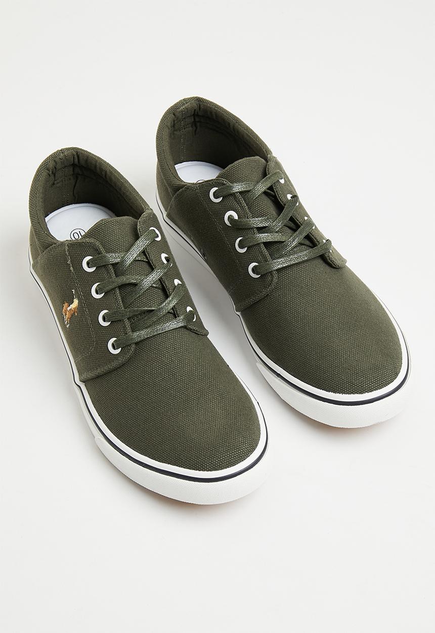 POLO - Classic canvas sneakers - olive
