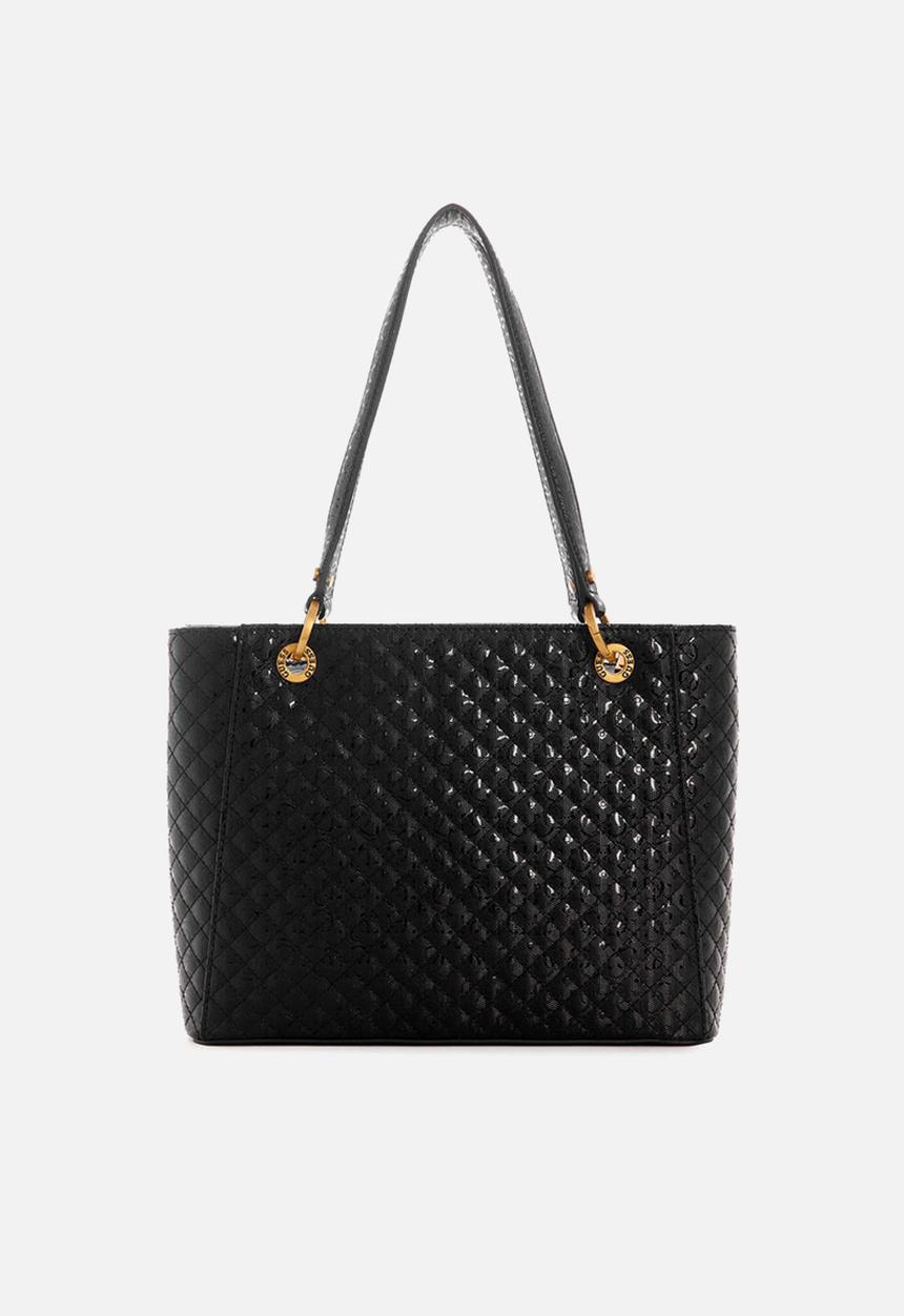 GUESS - Nerina small noel tote - black