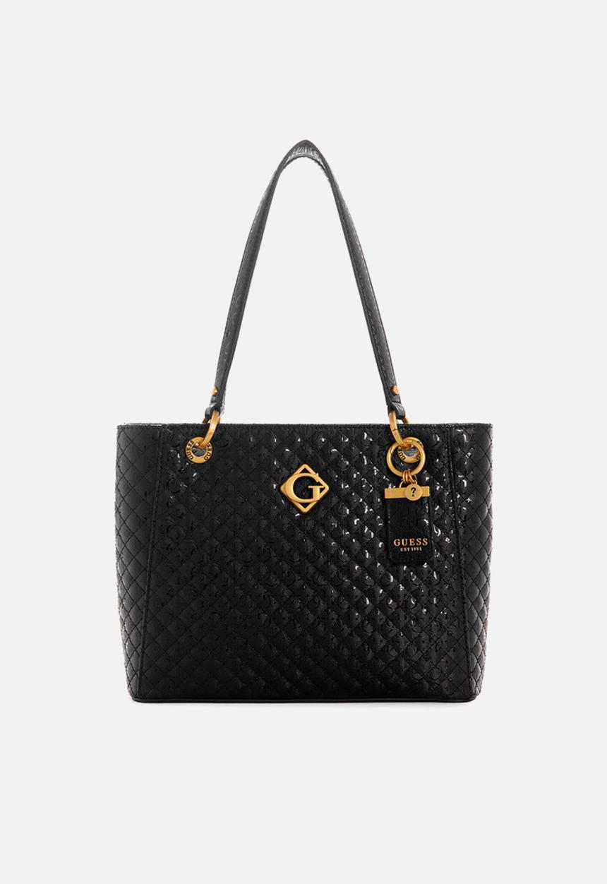 GUESS - Nerina small noel tote - black
