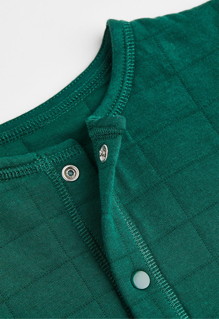 H&M - Quilted jersey romper suit - dark green