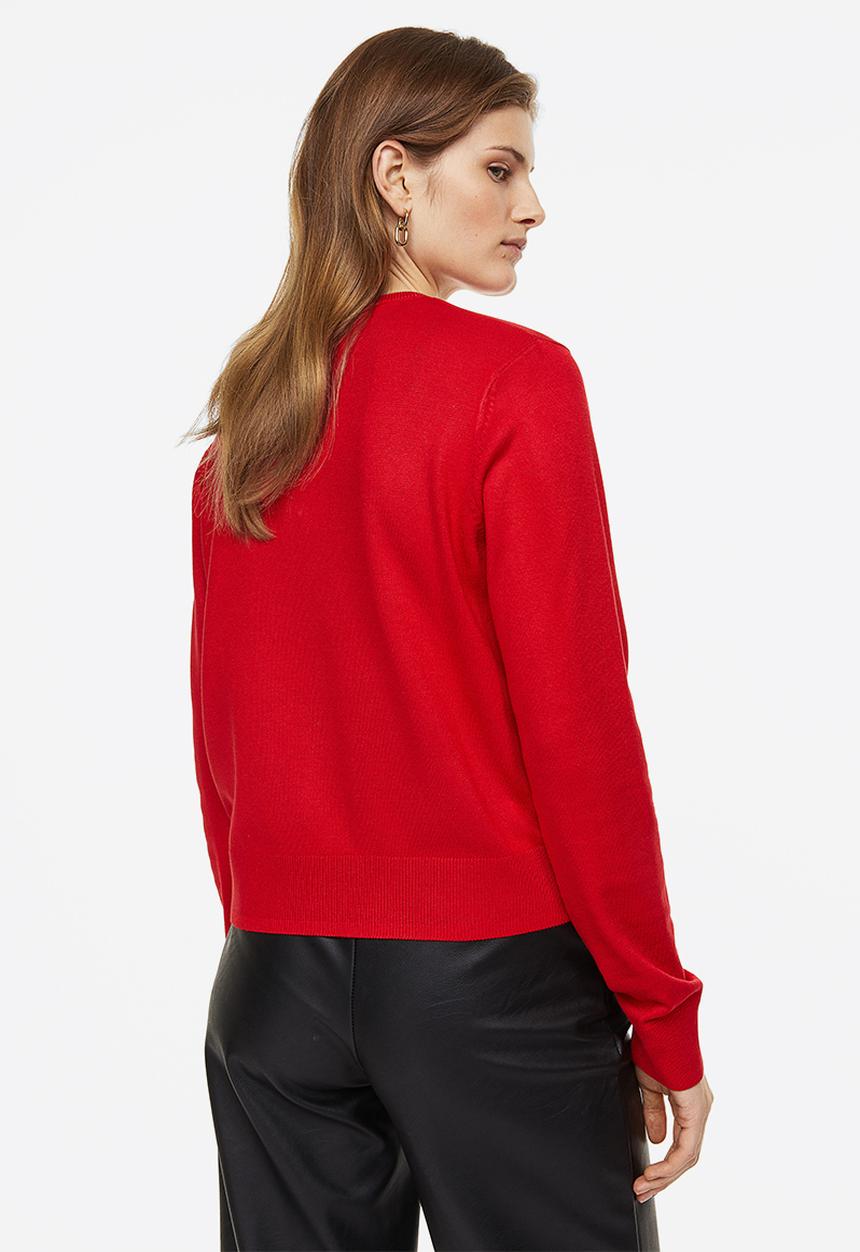 H&M - Fine-knit cardigan - red