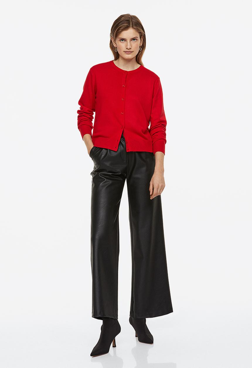 H&M - Fine-knit cardigan - red