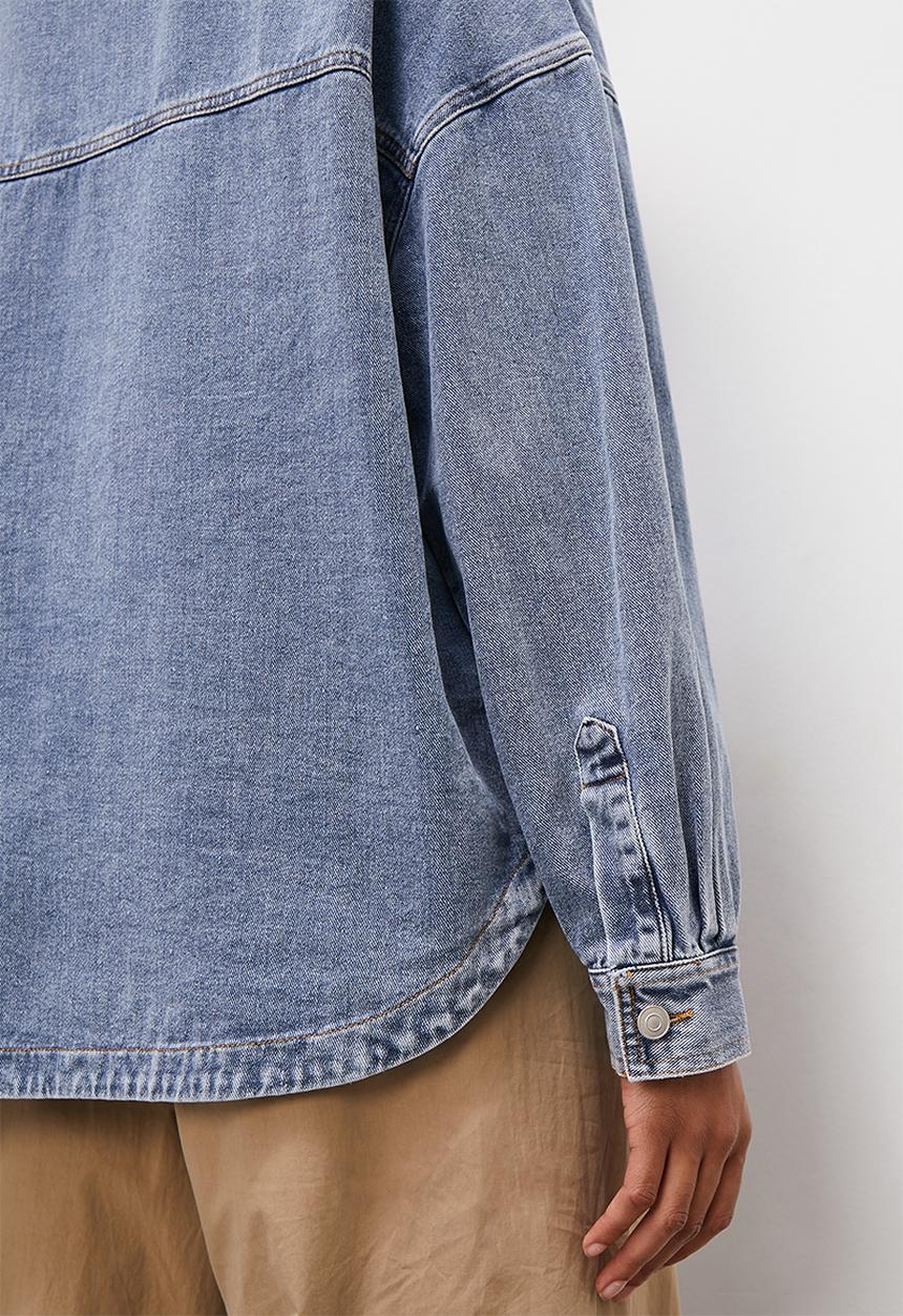 Blake - Denim overshirt - mid blue