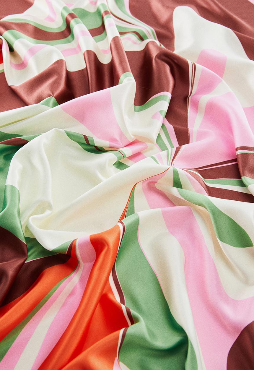 MANGO - Neck scarf florida - pink