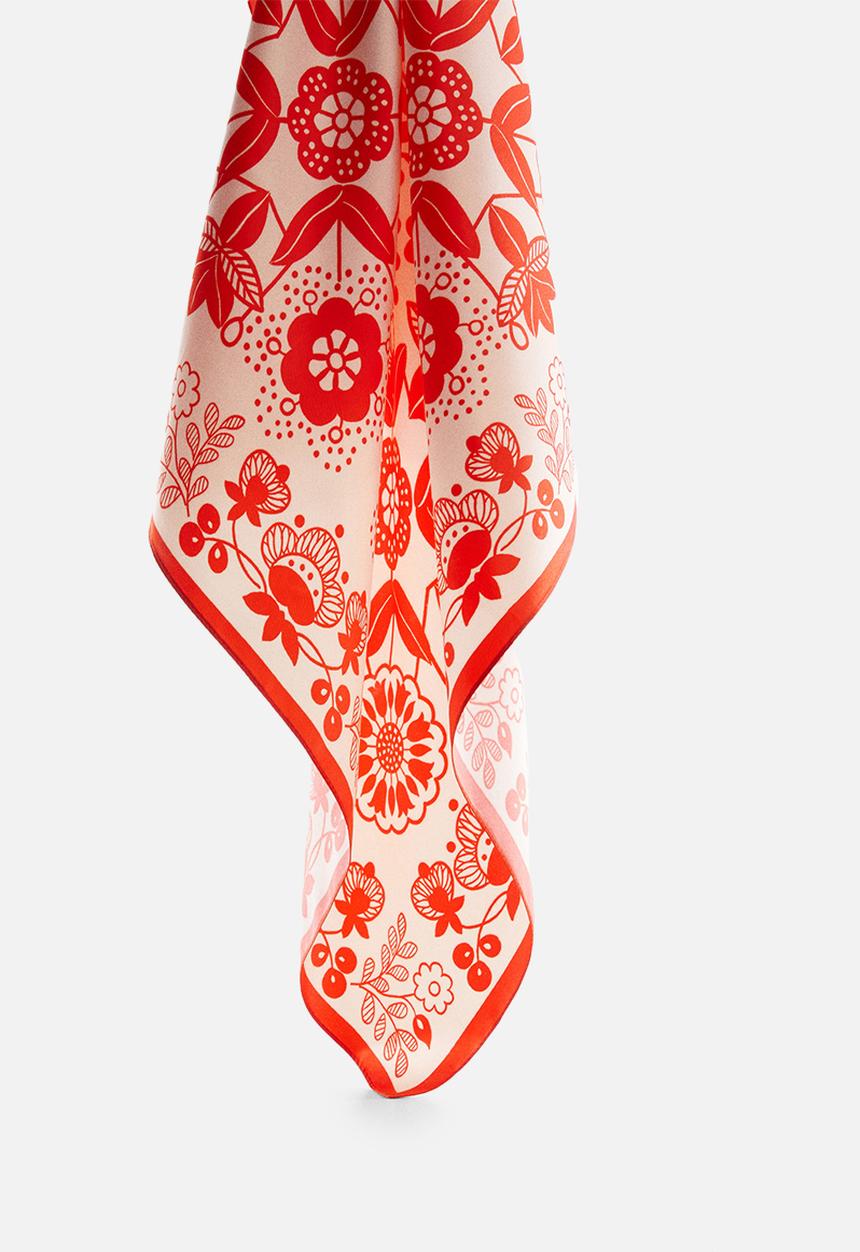 MANGO - Neck scarf fabi - red