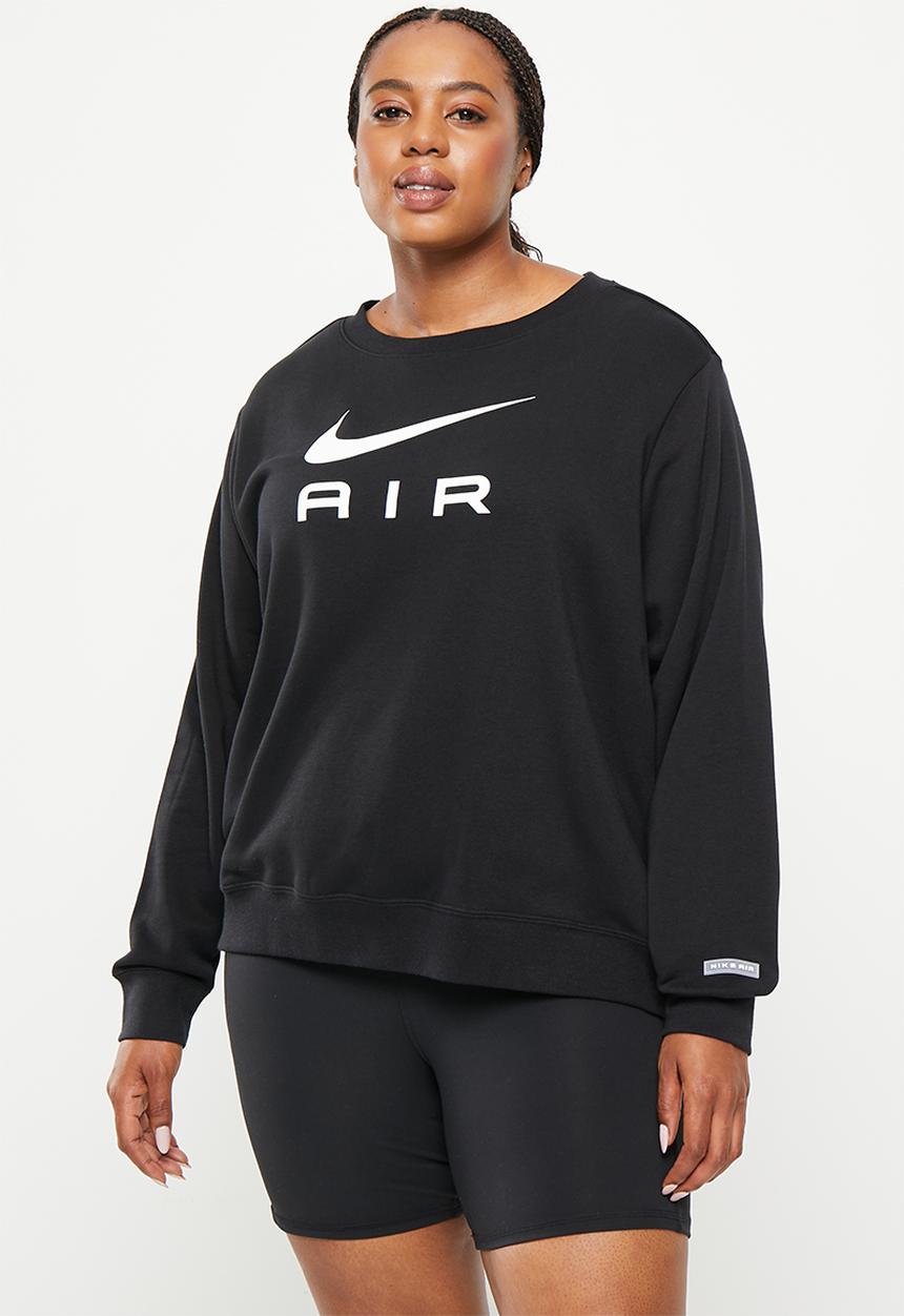Nike - Plus w nike sportswear air fleece crew - black & white
