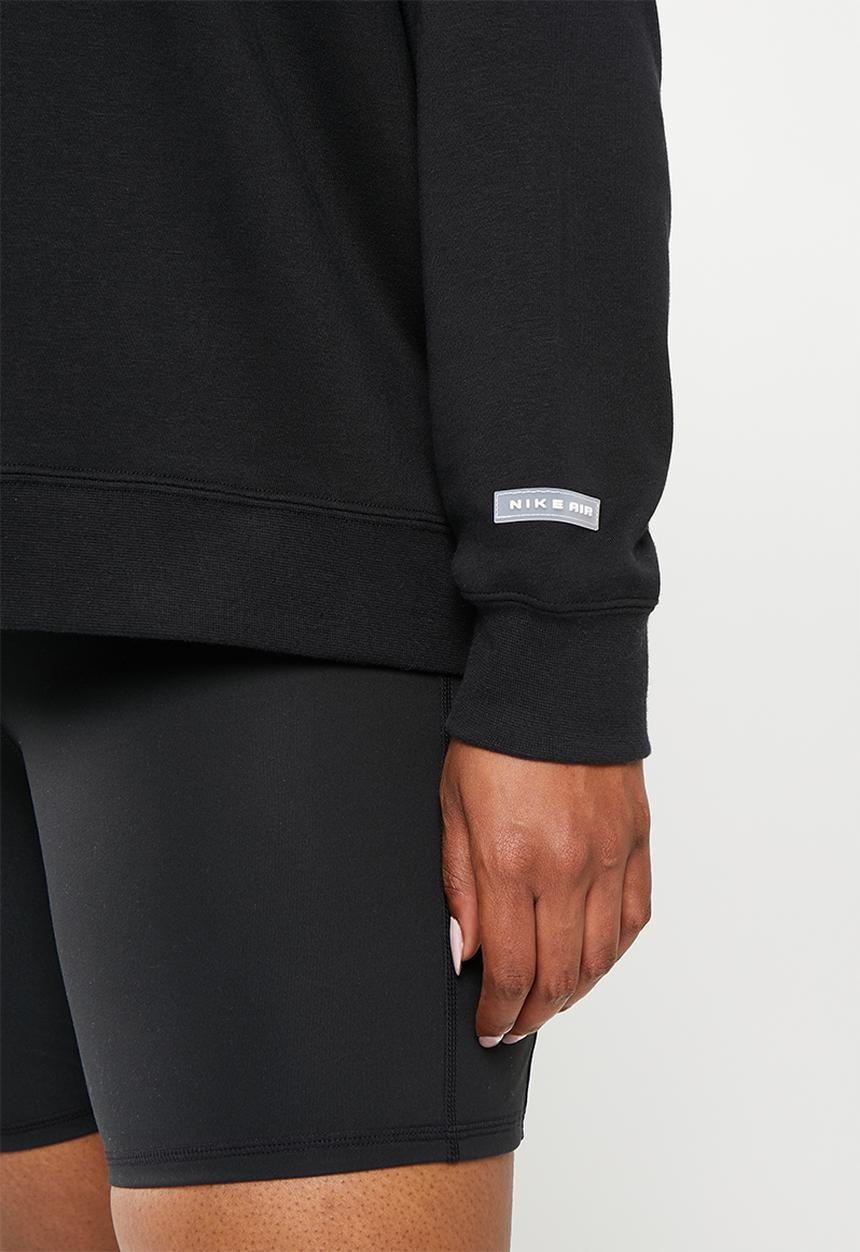Nike - Plus w nike sportswear air fleece crew - black & white