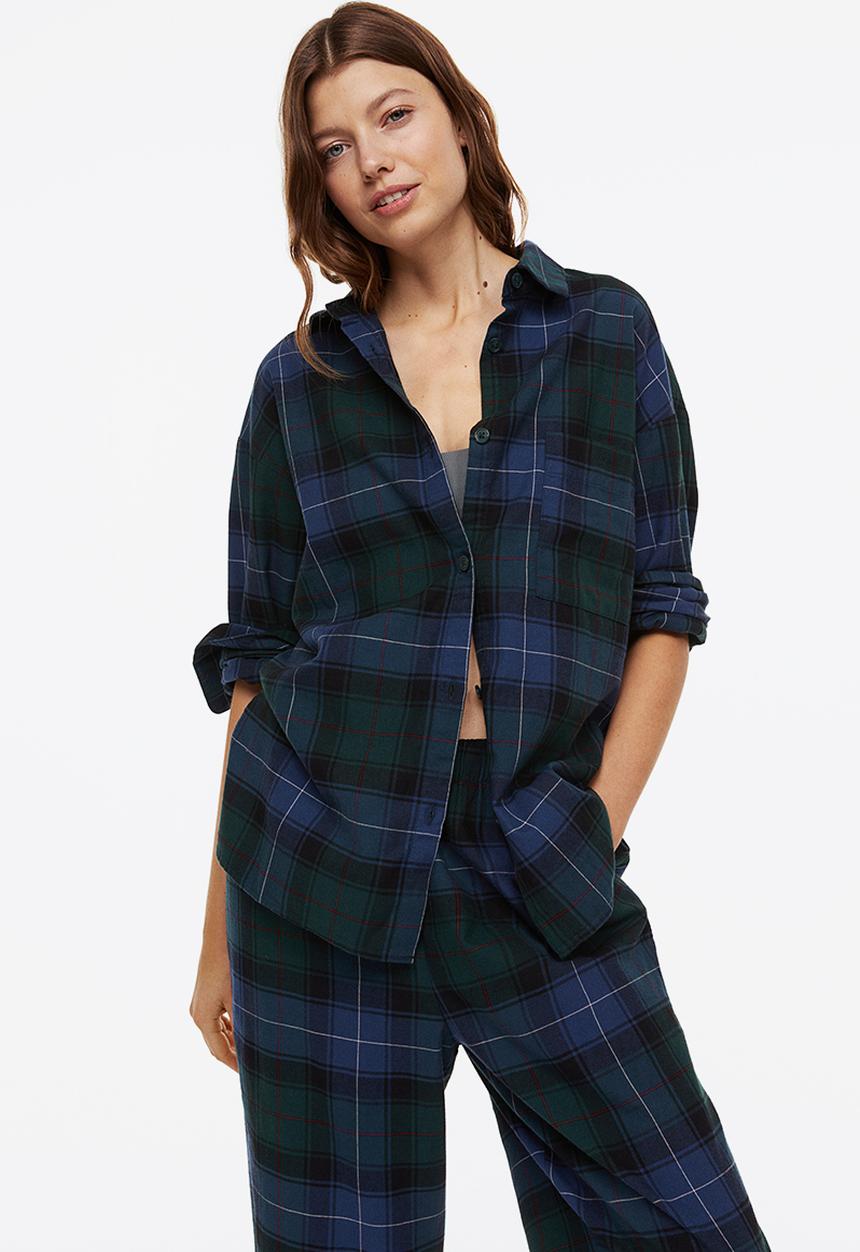 H&M - Checked pyjamas - dark blue/checked