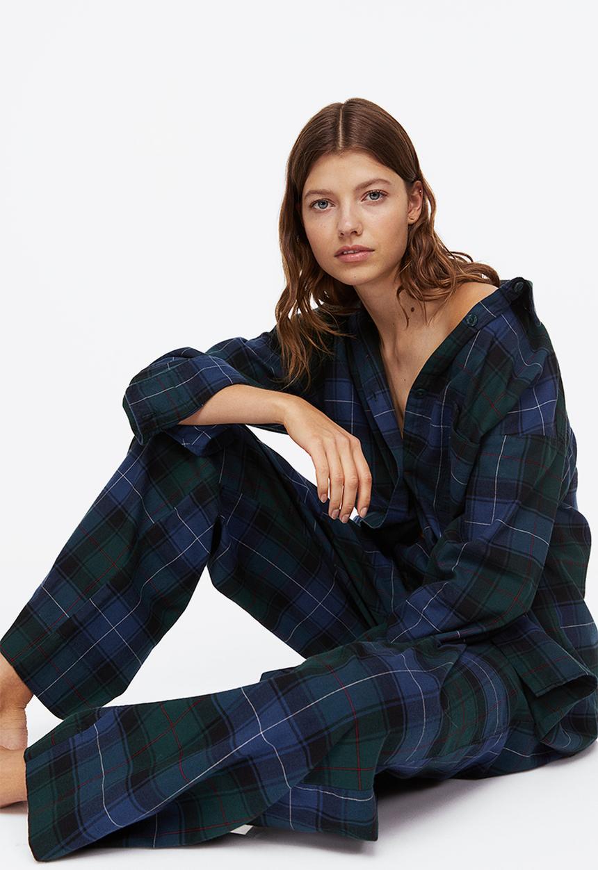 H&M - Checked pyjamas - dark blue/checked