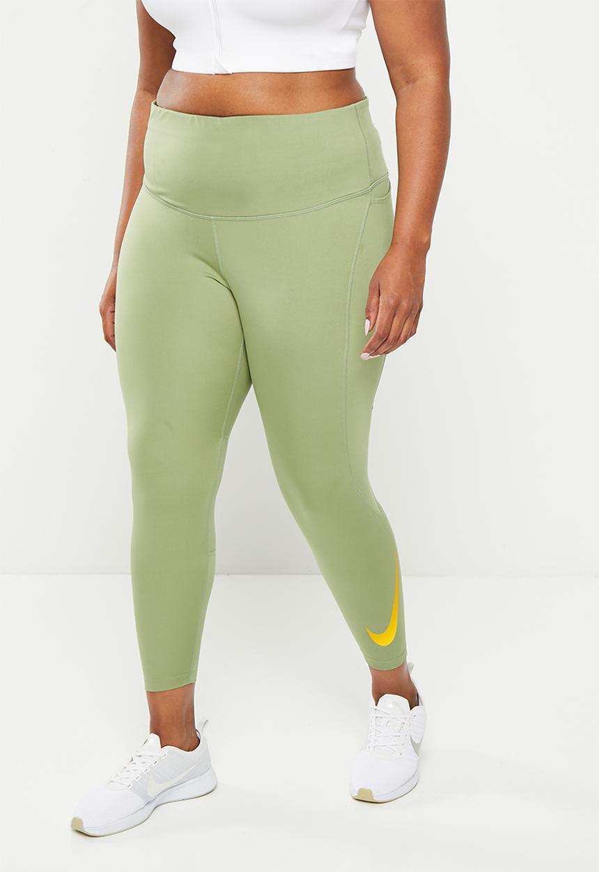 Nike - Plus w nike df fst sw hbr mr7/8tight - oil green & reflective silver