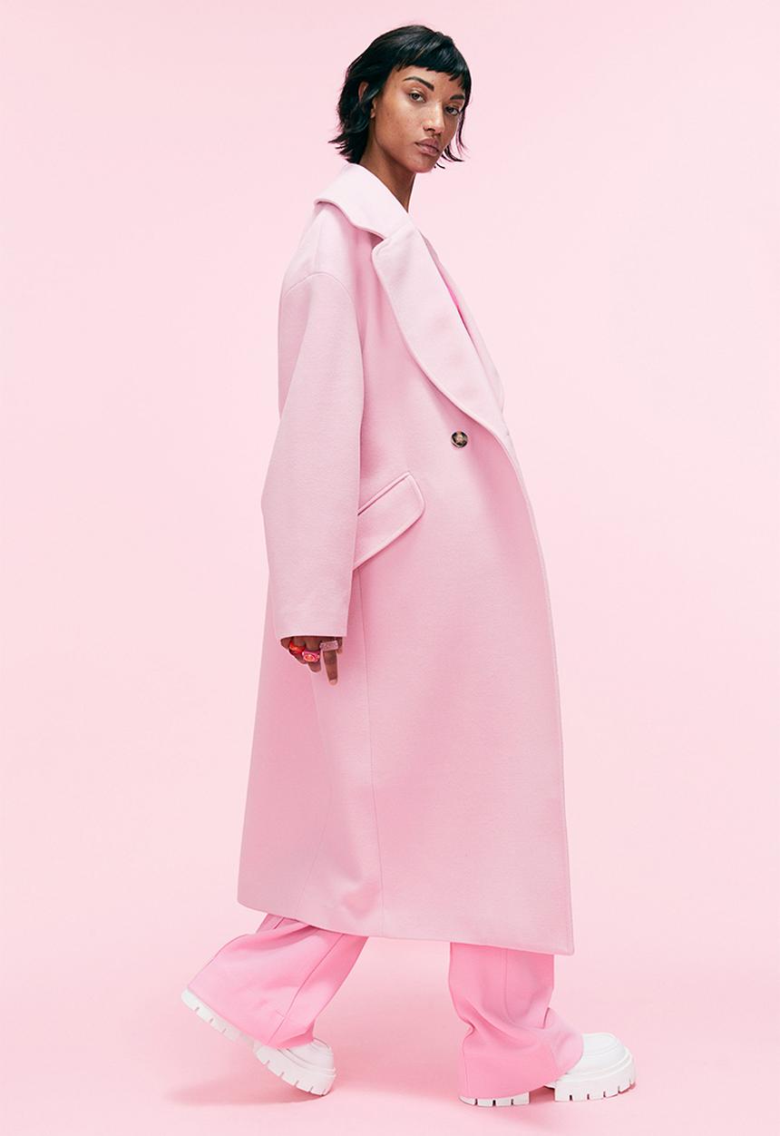H&M - Coat - light pink