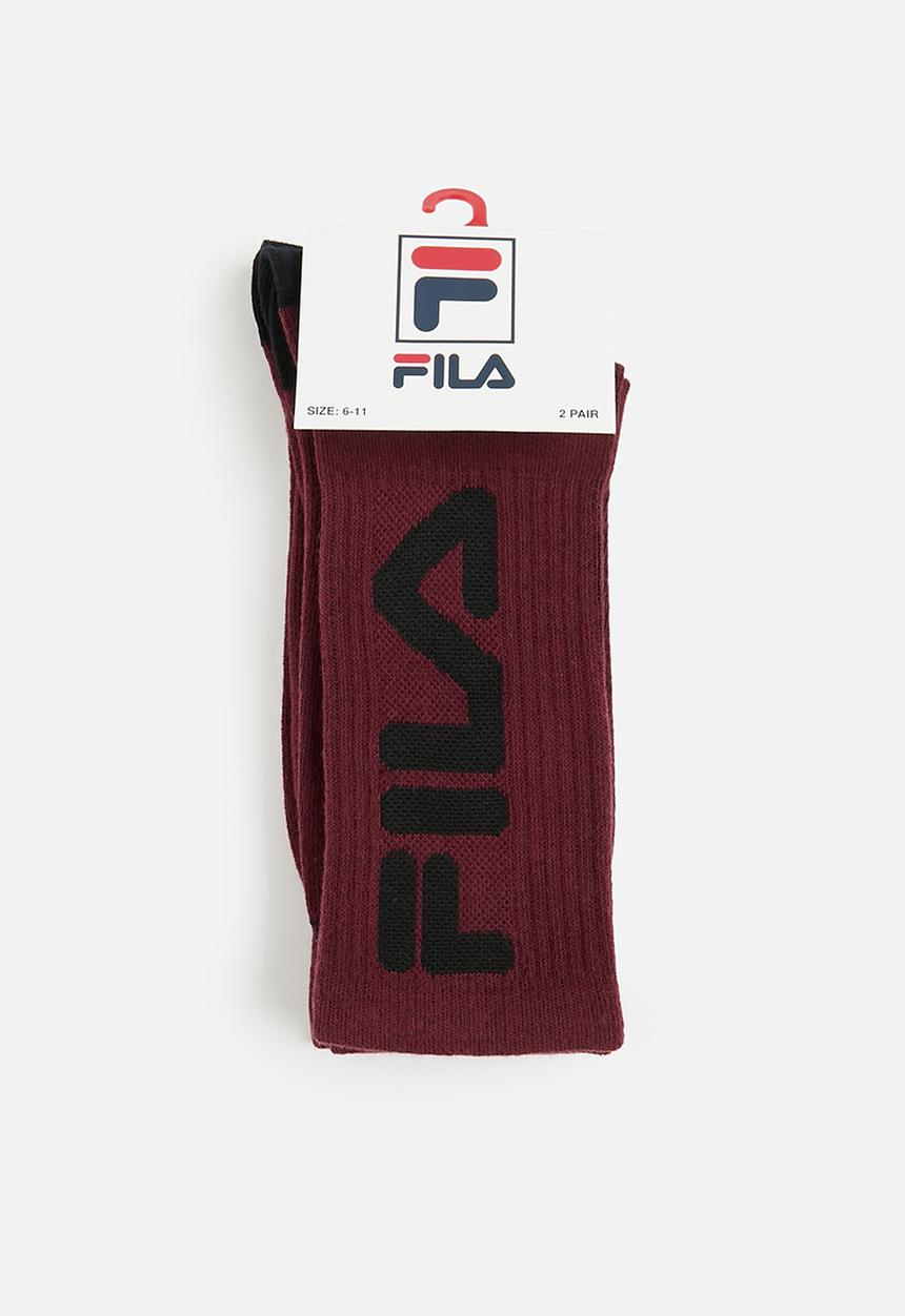FILA - Simon 2 pack tube socks - red
