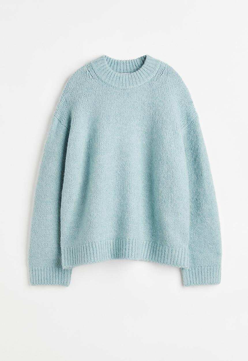 H&M - Oversized jumper - light turquoise